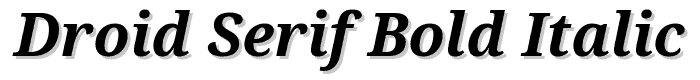 Droid Serif Bold Italic font